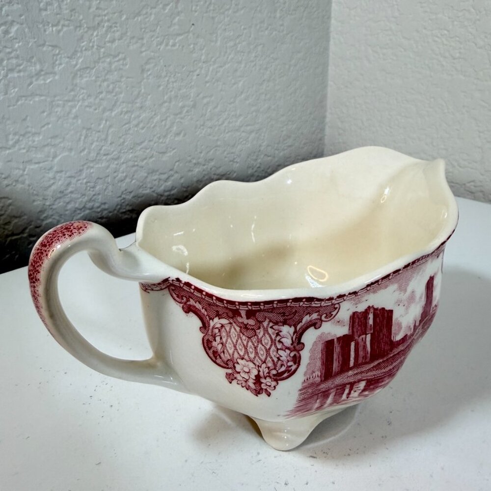 Vintage Johnson Brothers Old Britain Castles Pink Creamer Transferware Goodrich - Picture 5 of 16
